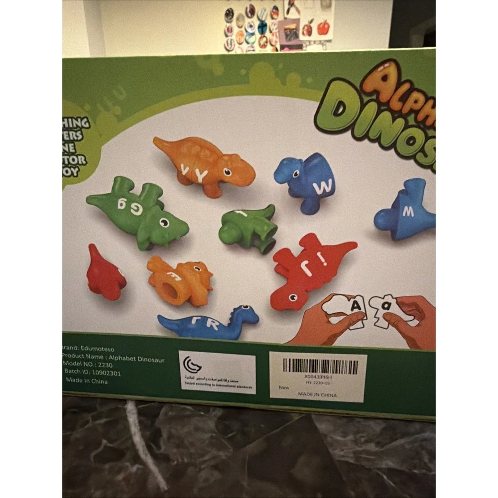Montessori ABC Dinosaur Toy - Educational Gift for Preschool Kids Learning Alpha